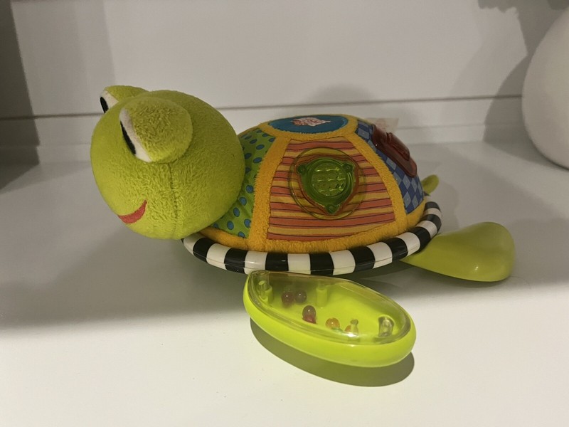 Bright Starts turtle baby toy, works