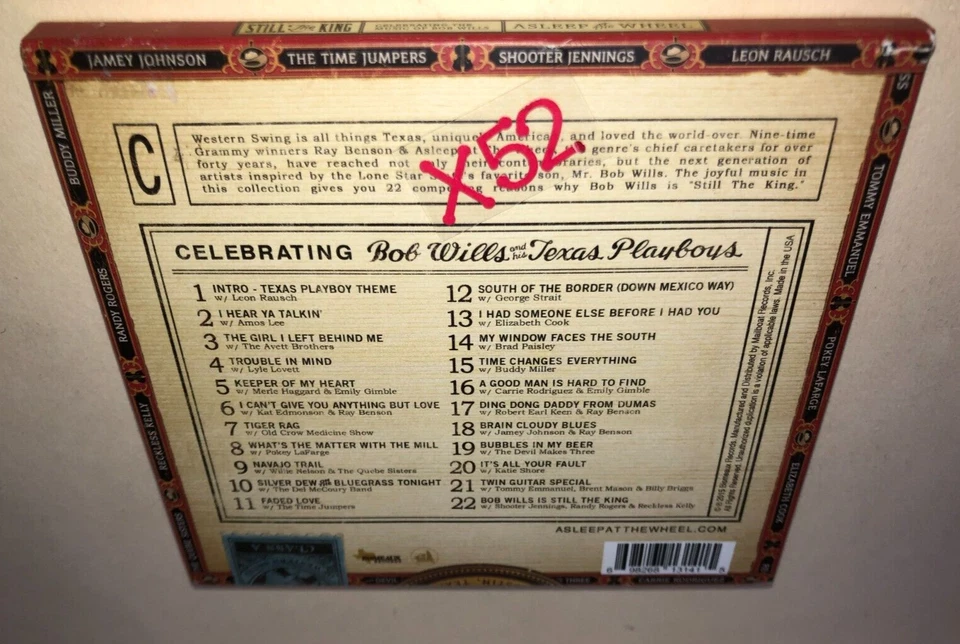 Bob Wills and the Texas Playboys CD Still The King 22 hits George Strait Haggard Foto 4 de 4