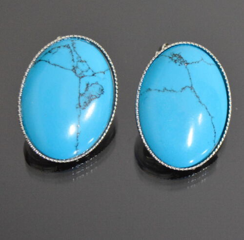 Ohrclips Ohrringe Clips Clip Natur Edelstein Stein Oval Rund Lapis Lazuli - Bild 12 von 22