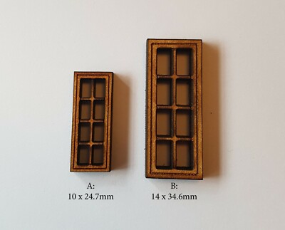 10er Pack MDF Laser Cut Fenster für Gelände Gebäude D&D Warhammer 28mm Eisenbahn 