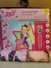 JOJO SIWA CLIMATE RIGHT CUDDL DUDS GIRL'S LONG SLEEVE CREW PANT THERMAL 8/10