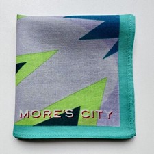 VINTAGE HANDKERCHIEF MEN'S COTTON ART GEOMETRIC POCKET SQUARE 17" A-0194
