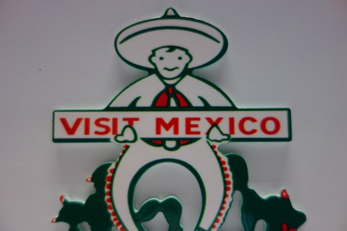 VISIT MEXICO PEMEX TRAVEL CLUB License Plate Topper 4" High by 3" Wide NICE! - Picture 5 of 6