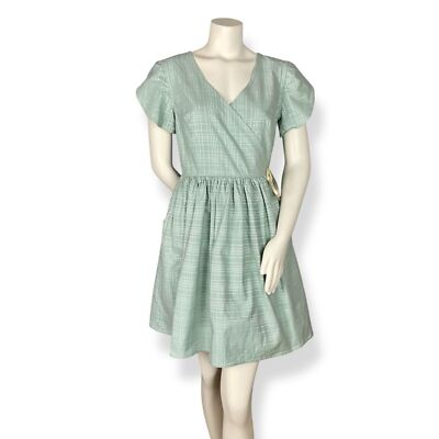 green emerald velvet dress Florence Wrap Bridesmaids Dress In Sage Green Satin – Rewritten main image 1