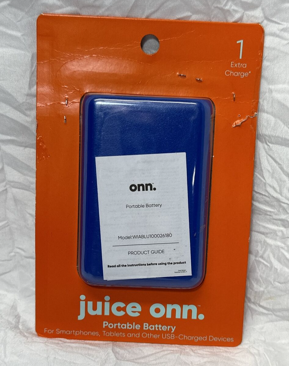 Juice onn. 4000mAh USB Portable Battery Charger Power Bank Blue eBay