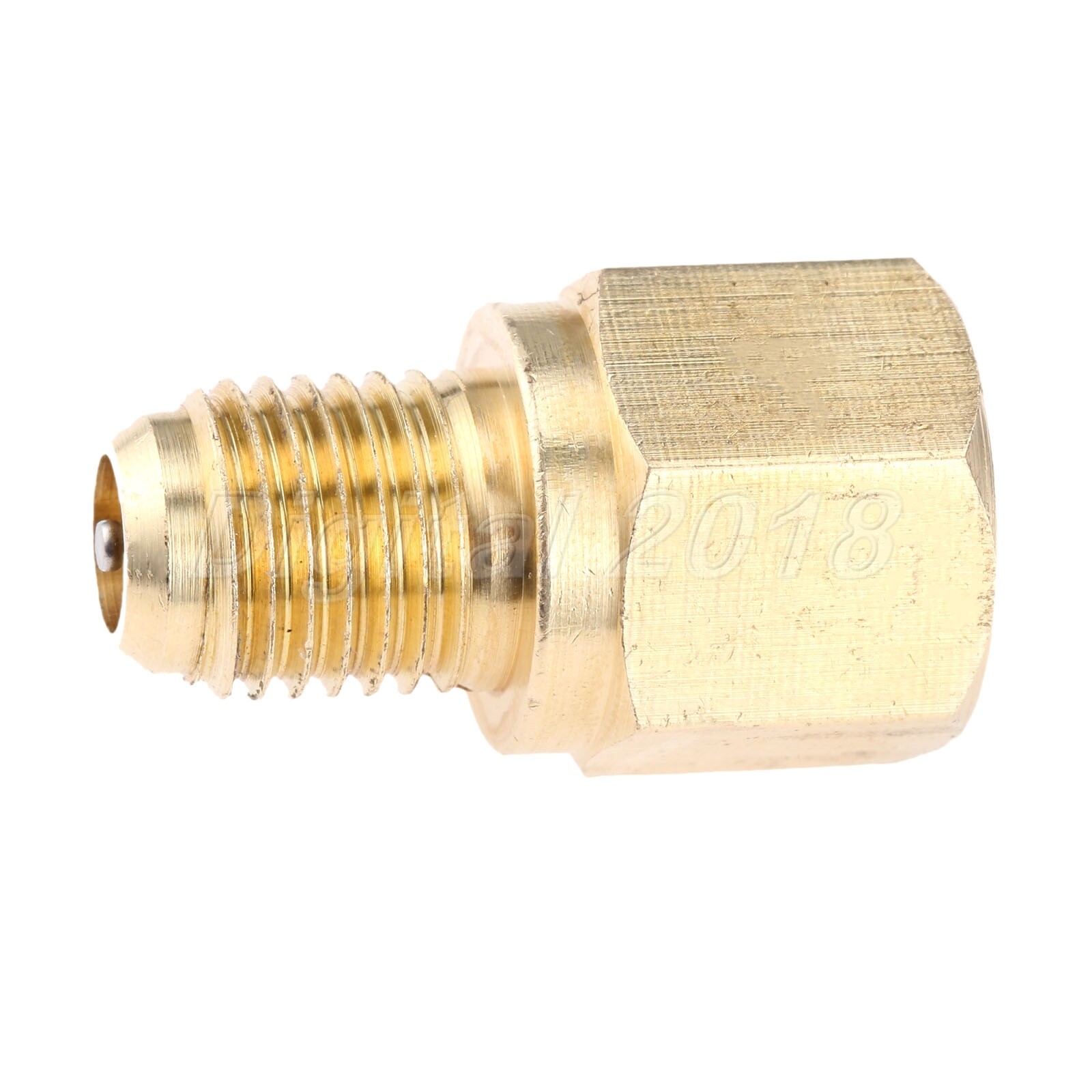 R134a Air Conditioning Tank Adapter 1/2'' ACME Female x 1/4'' Male