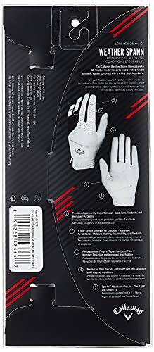 Callaway Golf Men's Weather Spann Premium Synthetic Golf Glove (Cadet X-Large...