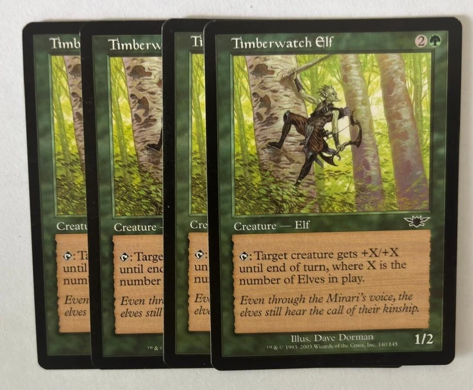 MTG 4X LEGIONS TIMBERWATCH ELF NM MAGIC THE GATHERING GREEN CREATURE COMMON - Image 4 of 4