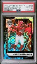 2021 Elite Prime Numbers B 15/71 #123 CHRISTIAN FRANKLIN Razorbacks PSA 10 GEM