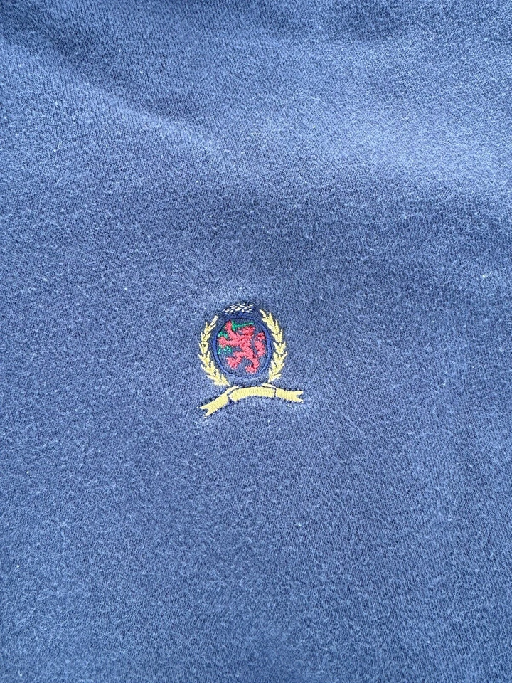 Sudadera con Capucha Tommy Hilfiger Vintage Rojo Azul Marino Doble Capa Cuello Redondo 2XL Foto 4 de 4