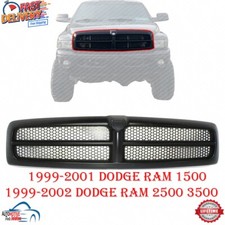 New Front Grille Assembly Black Plastic For 1999-2002 Dodge Ram 2500 3500 Pickup