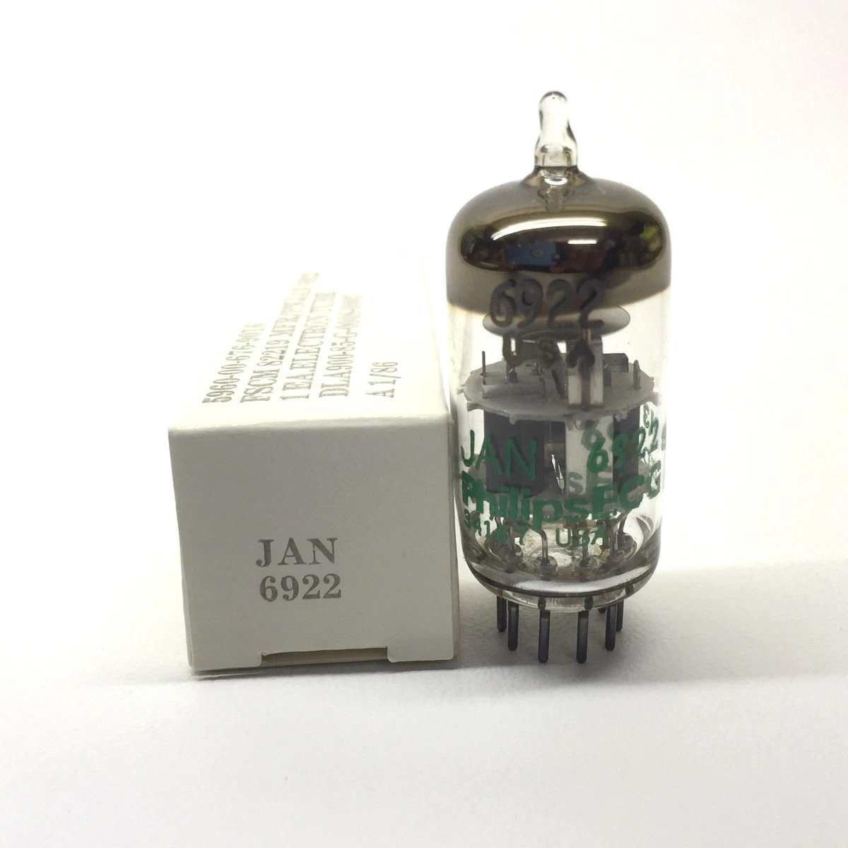 JAN 6922 (6DJ8/ECC88)Philips ECG-USA 真空管 6DJ8 Philips ECG Electron Tube. New Old Stock