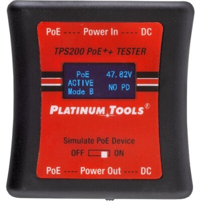 Platinum Tools PoE++ Tester TPS200C Easy-to-use, Pocket-Sized Tester for All ...