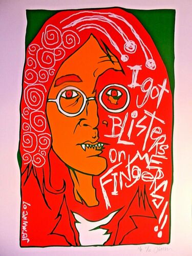 Jermaine Rogers - John Lennon Print - Blisters Under Me Fingers - 2007 -AP 21/25 - Picture 1 of 7