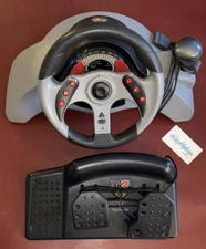 Playstation Mad Catz MC2 Racing Steering Wheel PlayStation 1 2 Ps1 Ps2 Accessory