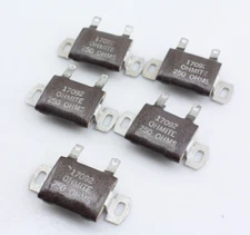New Qty 5 NOS OHMITE 250 OHMS 17092 Resistors Wire Wound Chassis Mount Bracket
