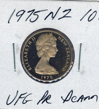 1975 New Zealand 10 Cents Ultra Finest Grade Proof DCAM Quality Sku: World #056