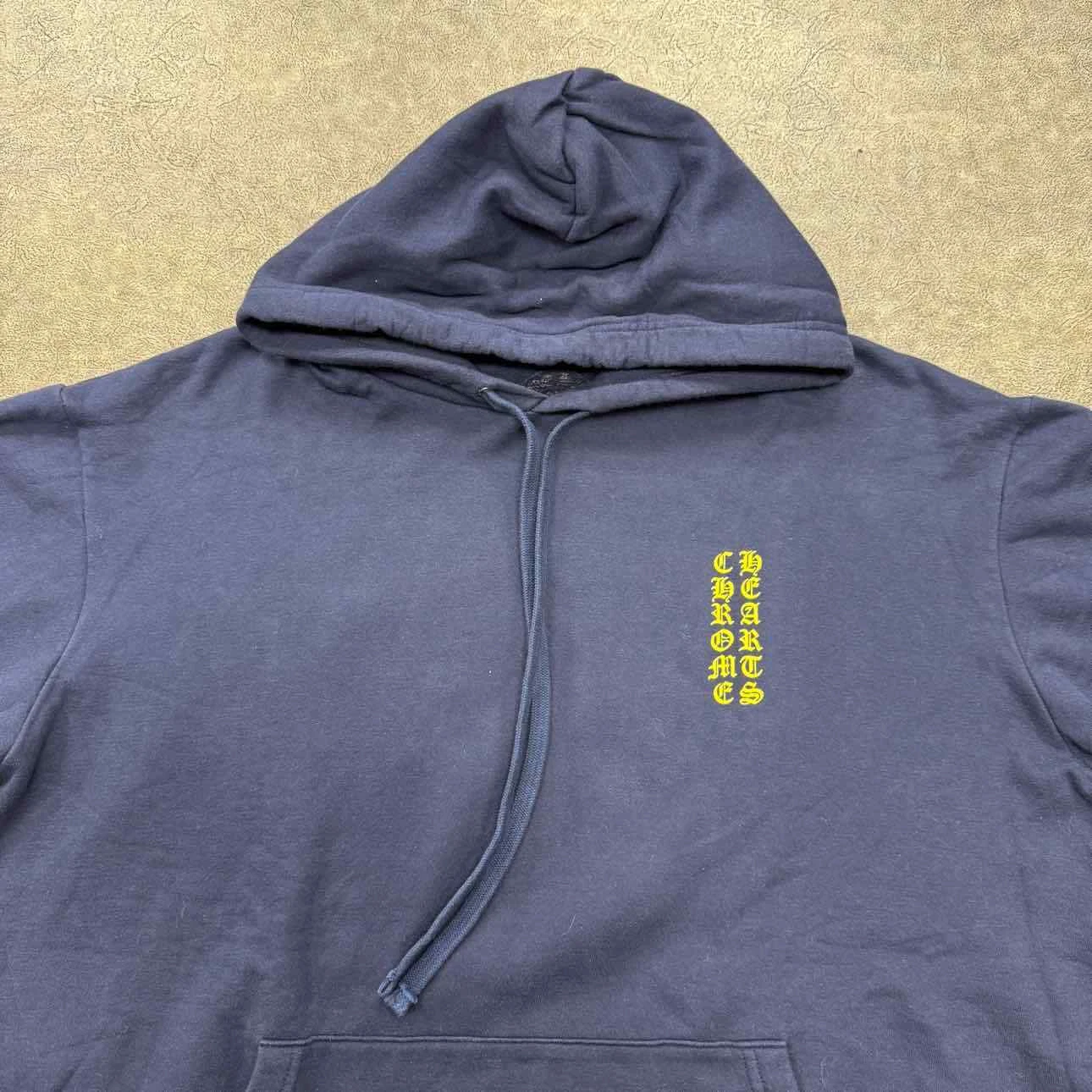 Felpa con cappuccio Chrome Hearts "LOGO VERTICALE" Taglia XL (11785 319)