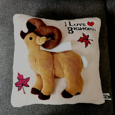 Pillowzoo Cushion 3D Ram Bighorn Pillow Cushion ''I Love Bighorn'' 14''x14''