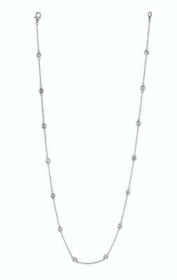 0,33 Karat Diamant vom Hof Halskette G SI 14K Weißgold 14 Steine 18 Zoll