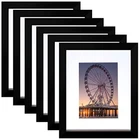 BESCRCL 8x10 Picture Frame Black Set of 6, Display  Assorted Colors , Sizes