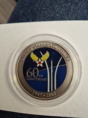 Challenge Coin USAF 60TH  1947 2007 No one comes close Eagle C2