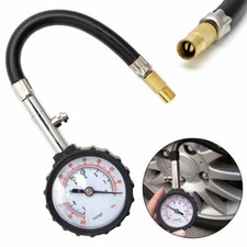 Premium Flexible Hose Truck Car Tire Pressure Gauge 0-100 Psi Air Meter Tester
