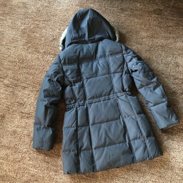 Esprit Parker Wintermantel Braun, Kunstfell an der