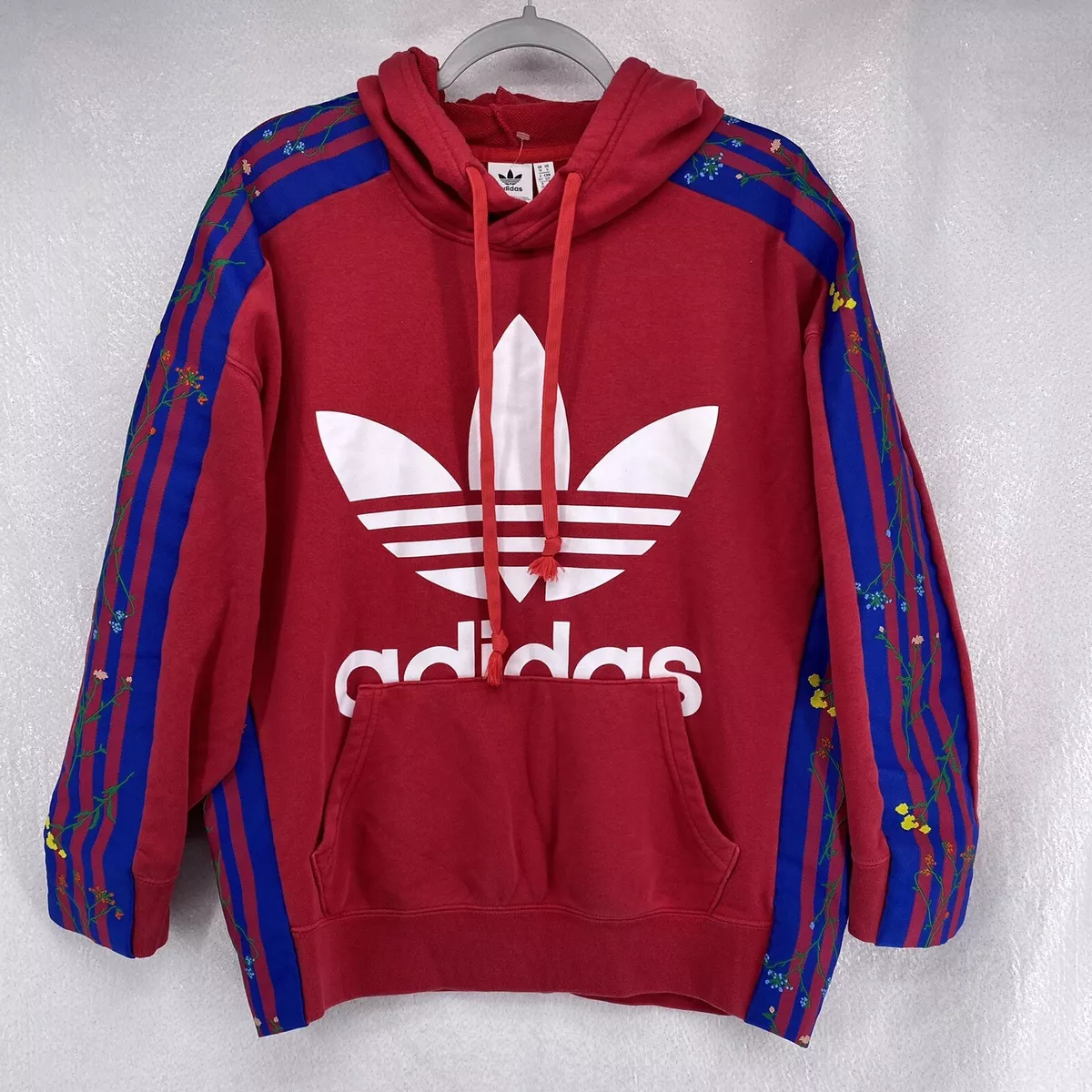 Adidas Women s Small Energy Pink Long Sleeve Hooded Pullover Sweater Floral