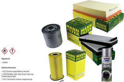 MANN-FILTER Paket + Presto Klima-Reiniger für Mercedes-Benz E-Klasse Kombi S210