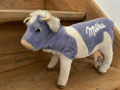 Super cool old vintage Milka cow still in purple! short fur!