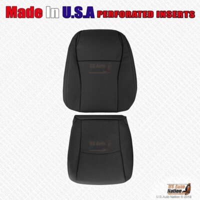 2012 2013 For Toyota Highlander Driver Bottom & Top Perforated Leather Cover Blk
