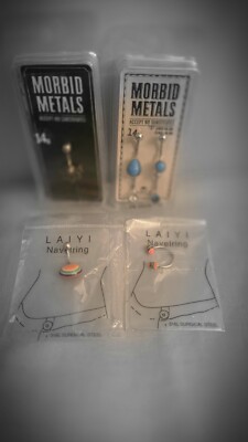 Morbid Metals + Laiyi Stainless Steel Belly Button 14g - 7 pieces 