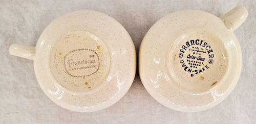Vintage 2 Franciscan Duet Earthenware Roses Coffee Tea Cup & Saucer Set B - Picture 21 of 24