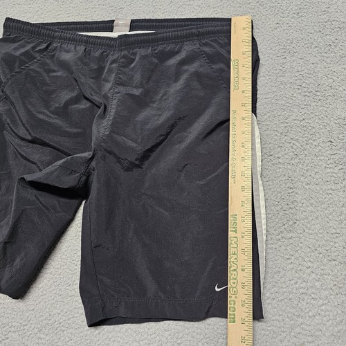 Vintage Nike Swim Trunks Shorts Mens Large (40") Black White Logo Gray Tag - Picture 20 of 21