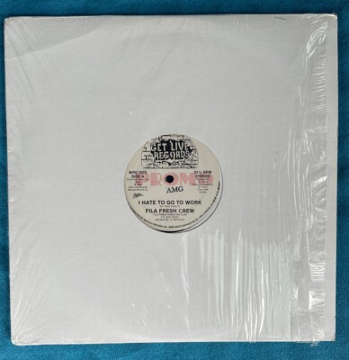 FILA FRESH CREW-I Hate To Go To Work 12'' Promo Vinyl MRC-1075 GET LIVE RECORDS