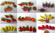 Glas Glasperle Obst Gemüse Kürbis Apfel Karotte Mais Weintraube Pilz Muranostil