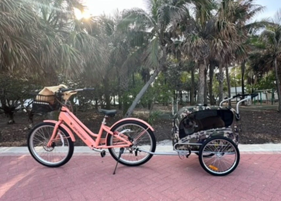 Dog Stroller Pet Stroller Bicycle Trailer Jogger Pet Carrier Cart For Large Dog - Image 2 of 2