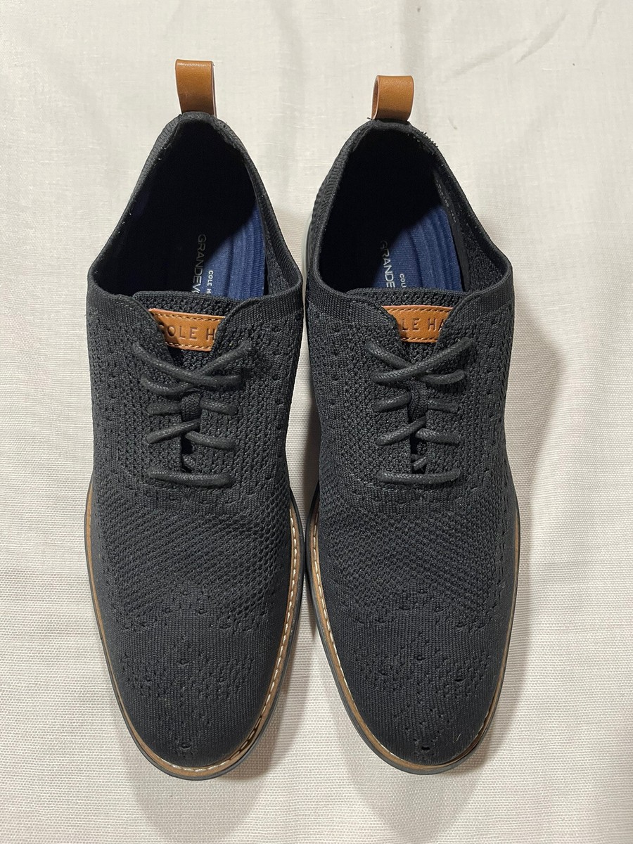 Cole‎ Haan Men\'s Black Knit Wingtip Grandevolution Oxford Dress Shoes sz 9.5 New Amazon.com | Cole Haan Men main image 3