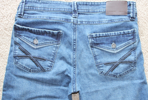 TK Axel Mens 36x32 Jeans Slim Boot Cut Stretch Denim Med Wash Blue.. - Picture 8 of 10