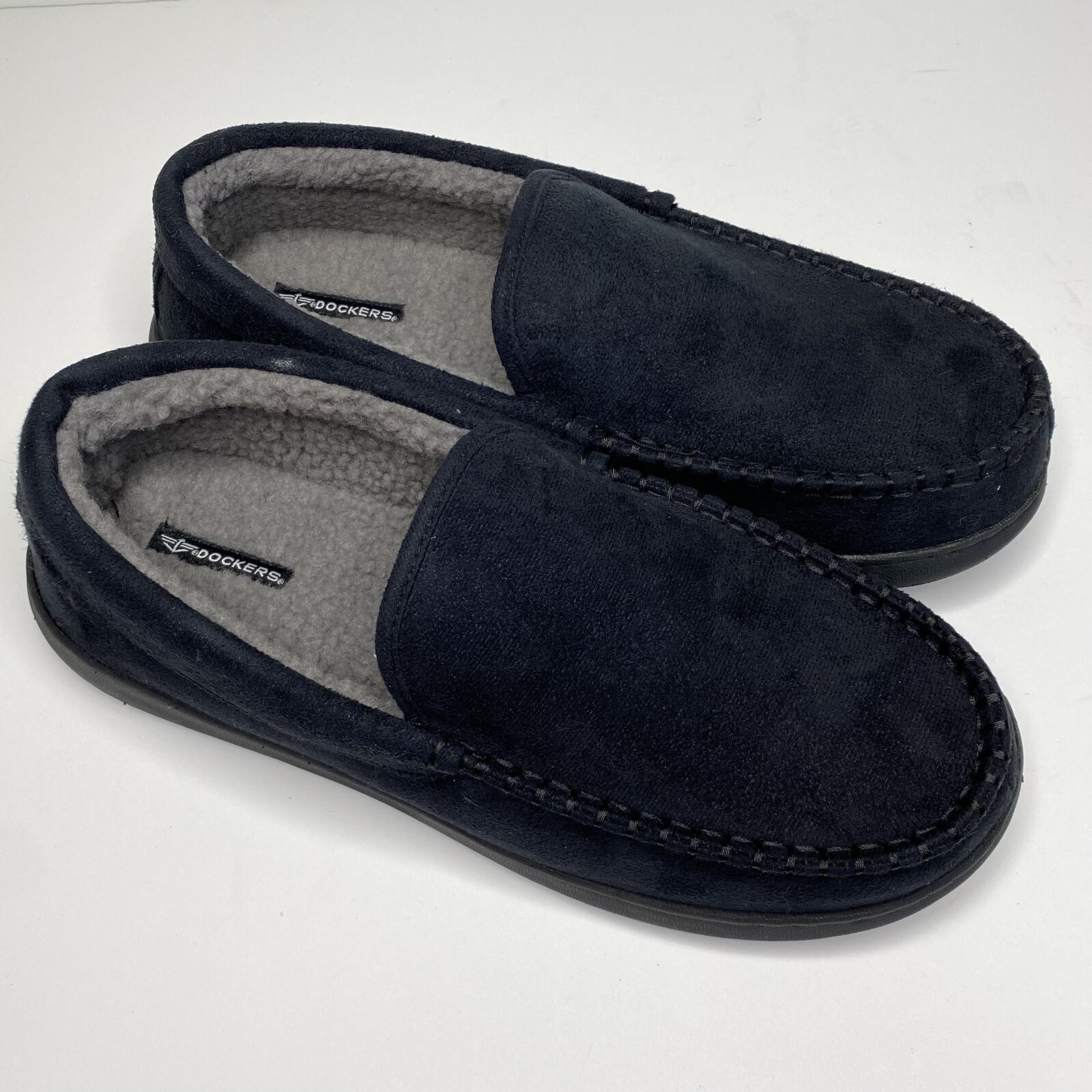 Dockers Men's Douglas Ultra-Light Moccasin Premium Slippers Size 13 Black