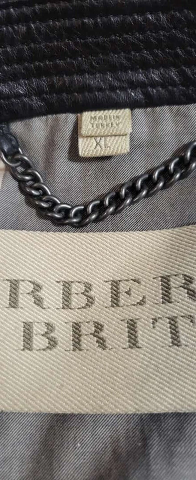 Chaqueta de cuero para hombre Burberry The Brit (negra) XL Foto 4 de 4