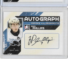 Zack Phillips Minnesota Wild 2010-11 ITG Heroes & Prospects Auto #A-ZP