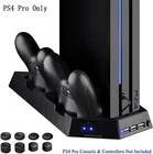 PS4 Pro Vertical Stand, Dual USB Type C Controller Charger with Dual Cooling Fan
