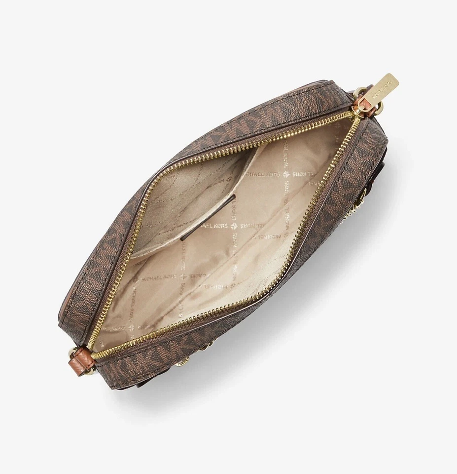 MICHAEL KORS Umhänge Tasche JET SET ITEM LG EW ZP CHAIN XBODY brown - Bild 3 von 4