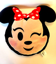 Disney MINNIE MOUSE 10" Plush Smiling Face Emoji Pillow Stuffed Toy