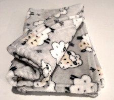 Parent's Choice Grey White Sheep Lamb Baby Blanket Soft