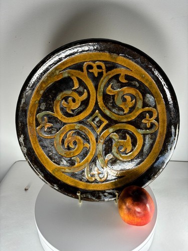Plat vallauris Louis Giraud vintage 1930 XXL Art Déco - Foto 4 di 13