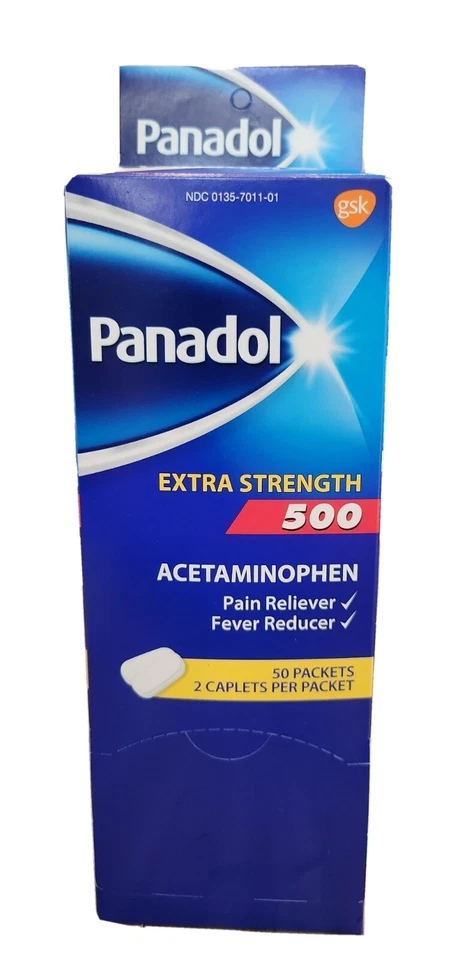 PANADOL 500 mg Extra Strength Caplets Family Size Pain Reliever 50 PKS EXP. 1/25 - Image 4 of 4