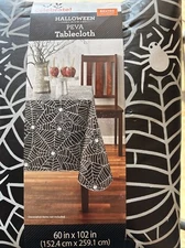 Way to Celebrate Halloween Spiderweb Tablecloth Rectangle 60 x 102 PEVA New